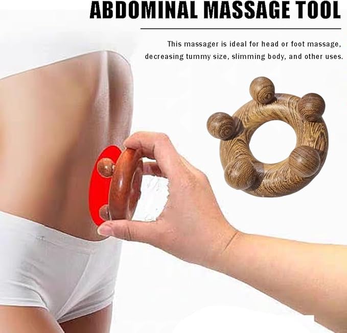 Wood Therapy Abdominal Massage Tools,Lymphatic Drainage Massager, Body Sculpting Scraping Tools for Muscle Pain Relief, Anti Cellulite, Body Contouring and Shaping-Ruum Studio Home