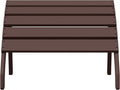 WestinTrends Dylan Outdoor Patio HDPE Adirondack Ottoman Footrest, Dark Brown-Ruum Studio Home