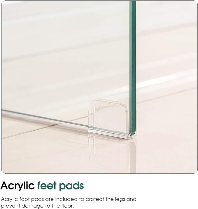 ivinta Glass Console Table with Storage, 39.4" Modern Sofa Table for Living Room, Foyer, Hallway, Bedroom 5101 (Dark Brown)-Ruum Studio Home