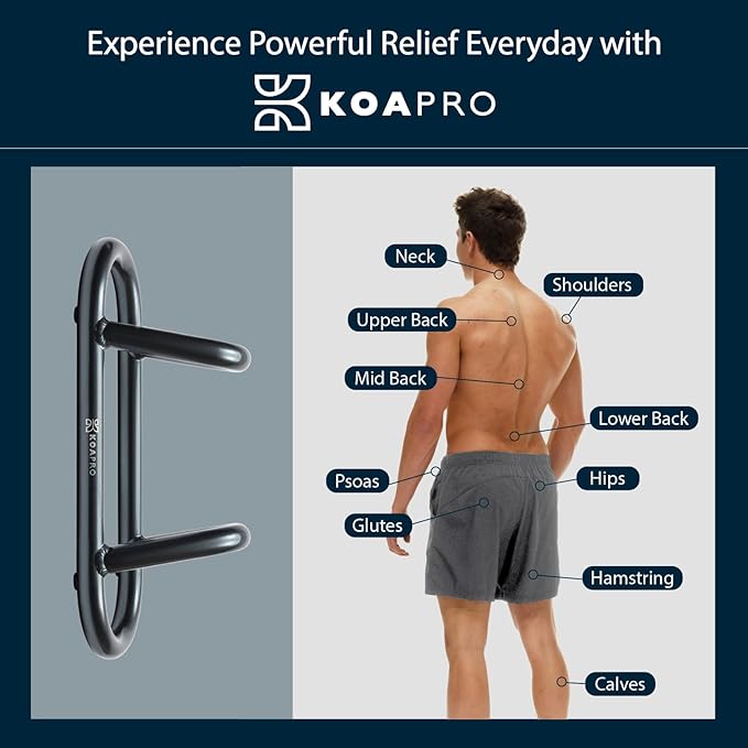 KOAPRO Psoas and Hip Hook Release Tool for Iliacus and Hip Flexor; Alleviate Pain and Tension, Targeted Deep Tissue Massager for Back, Core, Iliopsoas, Piriformis etc., Boost Relief and Recovery-Ruum Studio Home