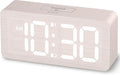 uscce Wooden Digital Alarm Clocks for Bedrooms: Dimmable Dual Alarm Clock with Large Numbers for Bedside Desk - Loud Alarm for Heavy Sleepers with Volume Control - Wood Decor & Gifts-Ruum Studio Home
