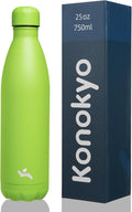 Insulated Water Bottles,25 oz Double Wall Stainless Steel Vacumm Metal Flask for Sports Travel,Green-Ruum Studio Home