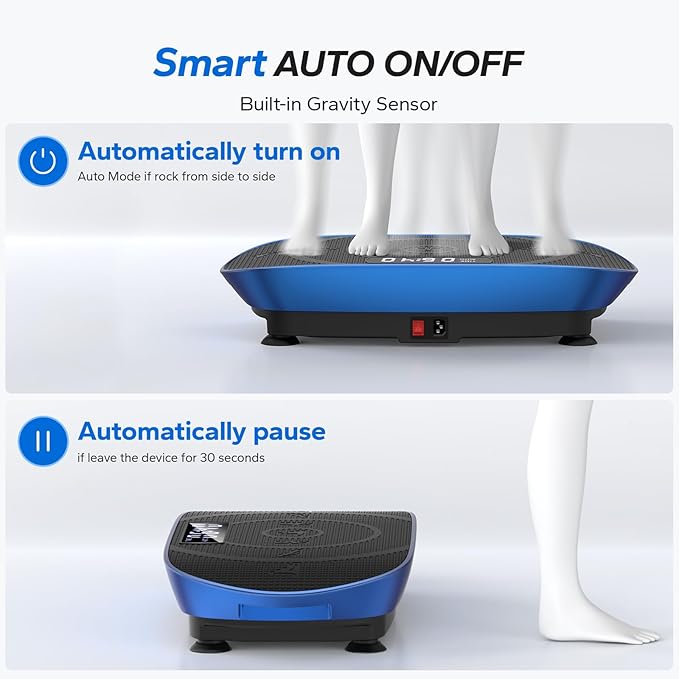 MERACH Vibration Plate Exercise Machine, Whole Body Workout Equipment for Women, Bluetooth and Silicone Pedal, Vibration Plate with Auto Mode, Vibrate Fitness Platform for Home-Ruum Studio Home