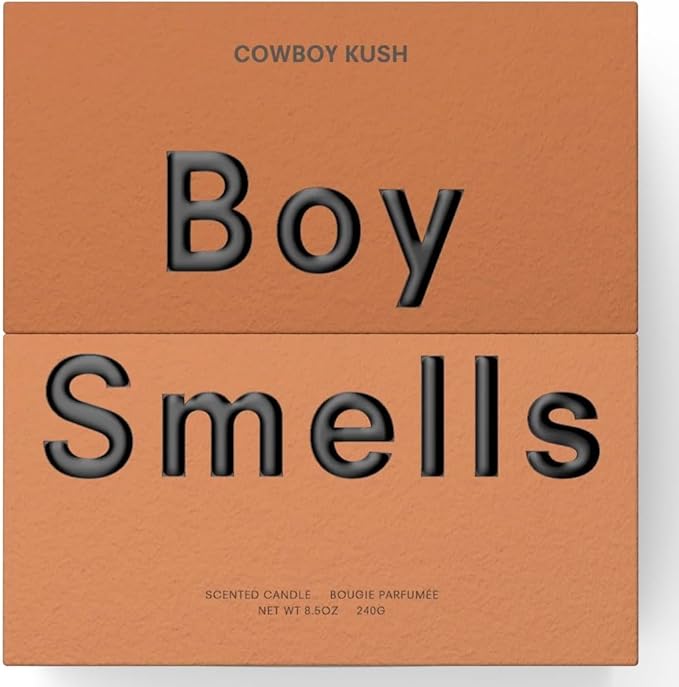Boy Smells - Cowboy Kush Scented Candles for Men and Women - 8.5 oz - Soy, Coconut Wax Candle Blend - Aromatic Candles for Home with Suede, Saffron and Patchouli - 50-Hour Burn - Cotton Wick-Ruum Studio Home