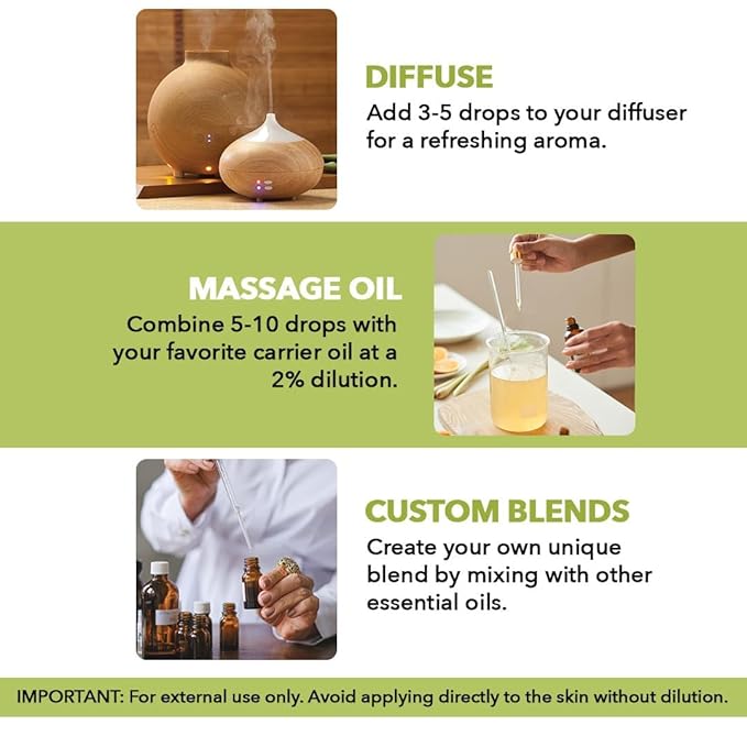 Majestic Pure Lemongrass Essential Oil with Glass Dropper - Huge 4 Fl Oz - 100% Pure and Natural Lemongrass Oil - Premium Grade Essential Oils for Diffuser, Aromatherapy, Soap and Candle Making-Ruum Studio Home