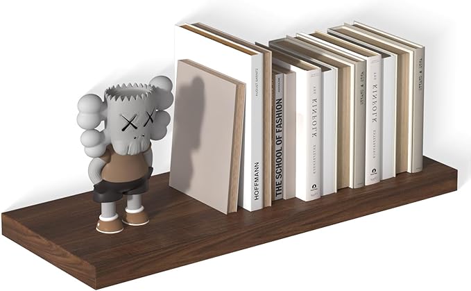 12 Inch Deep Floating Shelves for Wall 1 Pack Floating Shelves Large Storage Space Wall Mount Shelf for Living Room Kitchen Bathroom 30" W x 12" D x 1.2" H Walnut-Ruum Studio Home