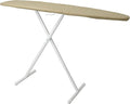 54" Full-Size Adjustable Ironing Board w/Thick Pad Cover, Leg Locking System, Foldable and Collapsible, Heavy-Duty Alloy Steel Construction, Space Saving Design - Khaki-Ruum Studio Home