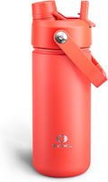 Insulated Water Bottle with Straw Stainless Steel Water Bottle, Leak-Proof, BPA-Free, Double Wall Vacuum Keeps Cold for 24 Hours for Sports, Travel, School (18 oz, Tawny Orange)-Ruum Studio Home