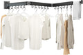 Foldable Clothes Drying Rack, 2 Fold Laundry Drying Rack Wall Mount, [No Drilling] Folding & Durable Space Saver for Laundry, Balcony, Bathroom, Patio, Dormitory, Apartment-White-Ruum Studio Home