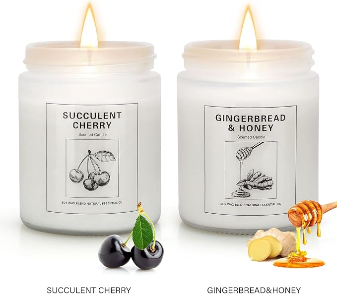 Scented Candles Sets, Candles for Home Scented,Made with Natural Soy Wax & Essential Oils, 35 Hour Burn Time,4 x 7.1 Oz Aromatherapy Candle Gifts for Christmas Birthday Women Mom Best Friends.-Ruum Studio Home