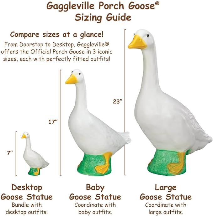 Fox Valley Traders Gaggleville Desktop Goose 7" H Statue-Ruum Studio Home