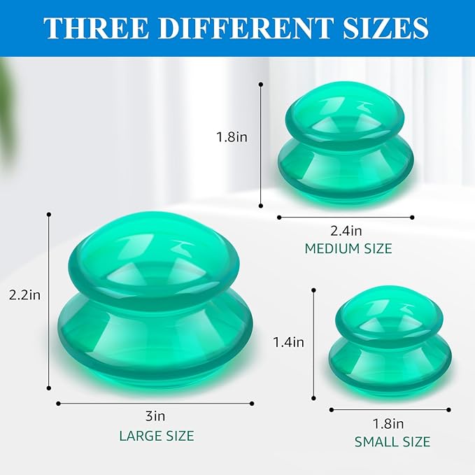 Silicone Cupping Therapy Sets, Cupping Kit for Massage Therapy,Anti Cellulite Cup, for Cellulite Reduction Joint Pain Muscle Pain-Ruum Studio Home