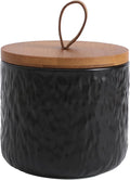 Kitchen Canisters for Countertop, Ceramic Coffee Canisters with Airtight Lids Food Storage Jars Sugar Container for Kitchen Counter Tea, Coffee Beans, Spice (#001Black-9oz/260ml)-Ruum Studio Home