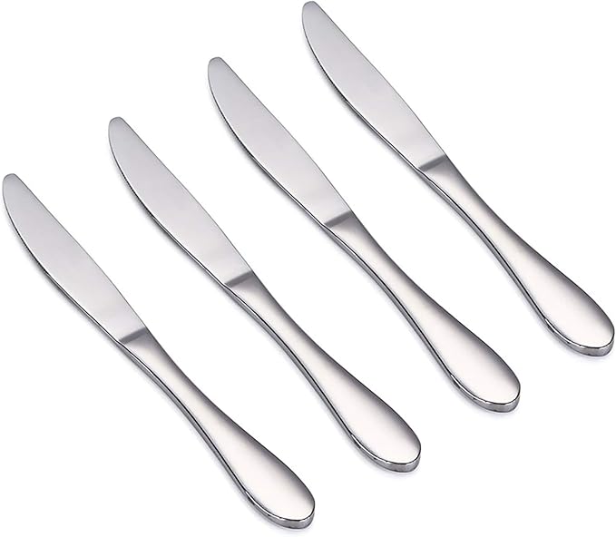 VANRA 4-Piece Children Knives Set Stainless Steel Kids Dinner Knife Child Silver Cutlery Set 6.8-inch (4 knives)-Ruum Studio Home