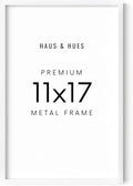 HAUS AND HUES 11x17 White Picture Frame - 11X17 Poster Frame - Aluminum, Vertical & Horizontal Hang, Shatterproof Plexiglass, Perfect for Home, Room, Office (11x17 in, White)-Ruum Studio Home