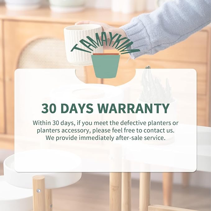 TAMAYKIM 4 Inch Ceramic Plant Pots with Drainage Holes, Modern Flower Planter with Saucer for Indoor Plants, Succulent, Cactus & Herbs, Beige, Set of 4 (Plants Not Included)-Ruum Studio Home