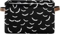 Storage Basket Bin Bats Halloween Goth Organizer Basket Collapsible Shelf Basket Cube with handle for Nursery Bedroom Bathroom-Ruum Studio Home