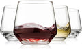 Stemless Wine Glasses Set of 4, 13.5oz Red White Wine Glasses for Daily Use, Hosting, Home Bar, Evening Party, Birthdays, Housewarming Gift, Clear-Ruum Studio Home
