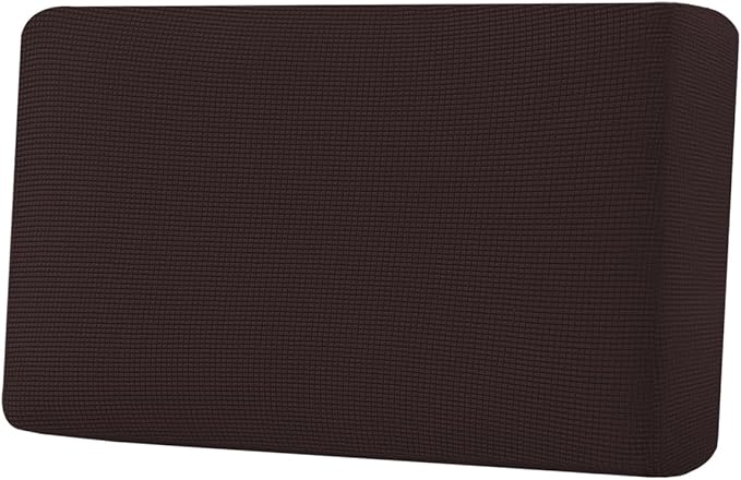 H.VERSAILTEX Super Stretch Individual Seat Cushion Covers Sofa Covers Couch Cushion Covers Slipcover Sets Thick Jacquard Textured Twill Fabric (1 Piece Loveseat Cushion Cover, Chocolate)-Ruum Studio Home