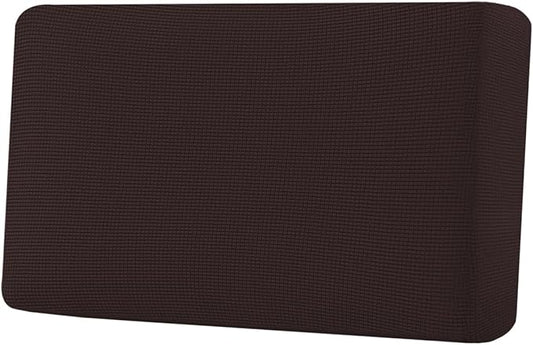 H.VERSAILTEX Super Stretch Individual Seat Cushion Covers Sofa Covers Couch Cushion Covers Slipcover Sets Thick Jacquard Textured Twill Fabric (1 Piece Loveseat Cushion Cover, Chocolate)-Ruum Studio Home