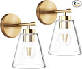 Hamilyeah Gold Wall Sconces Set of 2, Bathroom Sconce Lighting Fixtures, Modern Industrial Sconces Wall Lighting Indoor, Brass Wall Lamps for Bedroom Living Room Kitchen Over Sink Hallway-Ruum Studio Home