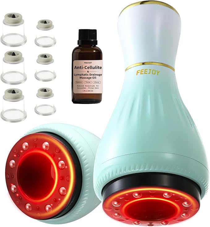 Electric Cupping Kit for Massage Therapy with Heat – Cellulite Massage Tool, Lymphatic Drainage Massager, Pain Relief for Back, Neck & Shoulders – Moving & Static Cupping Set for Body Sculpting-Ruum Studio Home