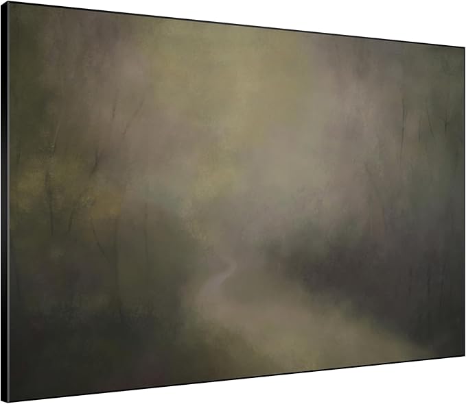 SIGNWIN 60"x72" Extra Large Framed Wall Art Muted Forest Path Soft Misty Woodland Scene Illustration for Home Living Room Bedroom Decor (Frame Assembly Required)-Ruum Studio Home