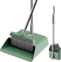 JOYMOOP Dark Teal Green Broom and Dustpan Set with 56” Handle, Upright Angle with Comb Teeth for Pet Hair and Hardwood Floors-Ruum Studio Home