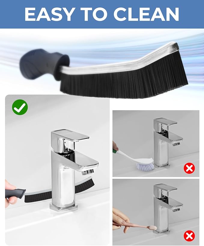 Crevice Cleaning Brushes, Cleaner Scrub Brush Tool for Hard to Reach Tight Space, Home Essentials, Cleaning Supplies for Shower, Bathroom, Kitchen, Toilet, Window-Ruum Studio Home