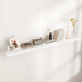 Floating Shelves for Wall, Large Wall Mounted Shelves with Invisible Brackets, Long Wood Floating Shelf for Living Room, Bedroom, Kitchen, (White, 72" W x 9" D x 1.5" H)-Ruum Studio Home