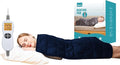 Ruqiji 17''x33'' Weighted Heating Pad, 5.2lbs with 12 Temperature Settings& Countdown Display, Pain Relief for Back/Neck/Shoulders/Abdomen/Legs, Birthday Gifts for Mom Dad Women Men (Navy Blue)-Ruum Studio Home