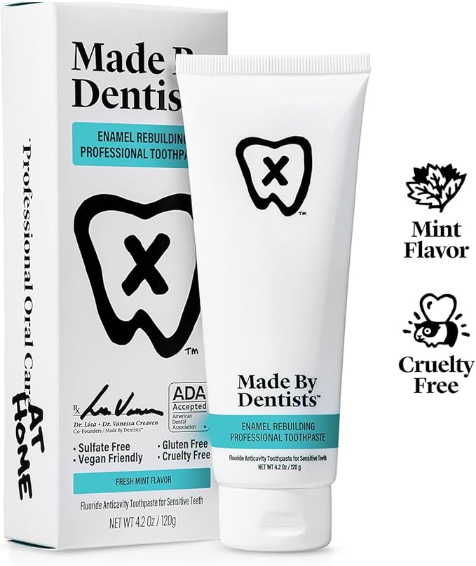 Professional Enamel Rebuilding Toothpaste - 2 Pack - Remineralizing Nano Hydroxyapatite Toothpaste with Sodium Fluoride, ADA Approved, Vegan, 2 x 4.2oz-Ruum Studio Home