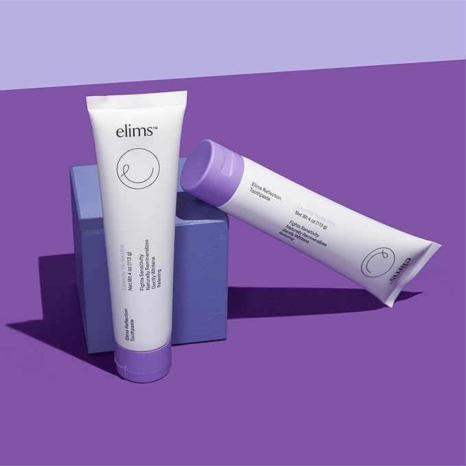 Elims Nano Hydroxyapatite Toothpaste – Fluoride-Free, Xylitol Remineralizing, Whitening Toothpaste for Sensitive Teeth, SLS-Free, Lavender Vanilla Mint Favlor for Adults & Kids, 4oz-Ruum Studio Home