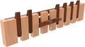 Wall Mounted Piano Key Hanger | Flip Style Hook | Entrance Wall Art Hook, Made of Oak Wood (3 Times Painted, 4 Times Polished) (Walnut-Beech, 8Hooks)-Ruum Studio Home