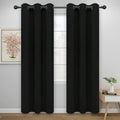 Easy-Going Blackout Curtains for Bedroom, Solid Thermal Insulated Grommet and Noise Reduction Window Drapes, Room Darkening Curtains for Living Room, 2 Panels(46x84 in, Black)-Ruum Studio Home