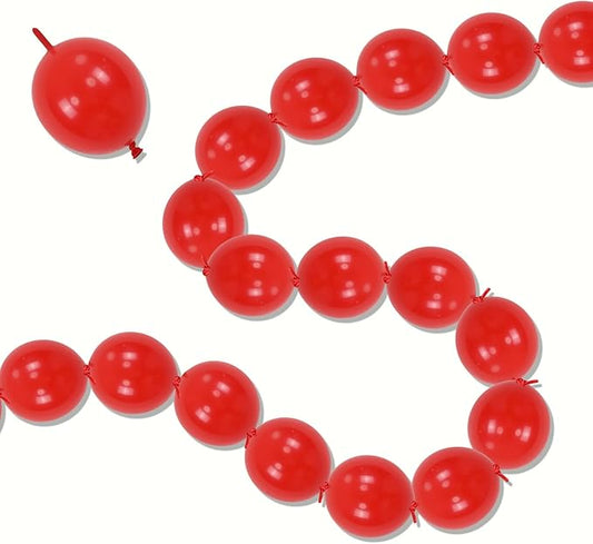 Red Link Balloons, 60PCS 6 Inch Small Red Quick Linking Balloons for Making Balloon Wall Heart Arch, Tails Balloon for Wedding Birthday Baby Shower Valentine's Proposal Anniversary Party Decorations-Ruum Studio Home