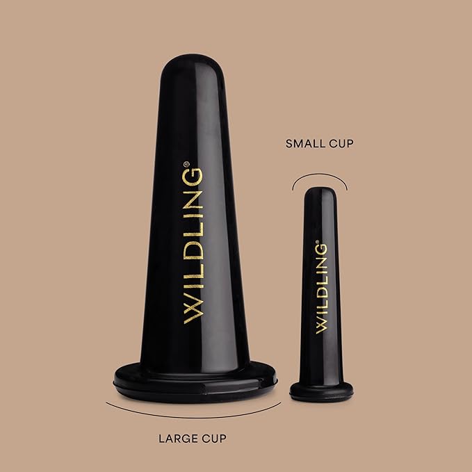 WILDLING Lumin Cupping Set I Facial Cupping Tools to Decrease Puffiness, Increase Collagen Production, Sculpt Cheeks + Chin, Detox + Clear Breakouts-Ruum Studio Home