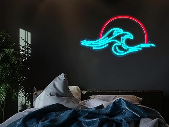 LED Decorative Lights USB Mountains Sunrise Sunset Led Neon Signs Home Decoration Wall Art Holiday Gift Brightness Adjustable 15.7''x15''-Ruum Studio Home