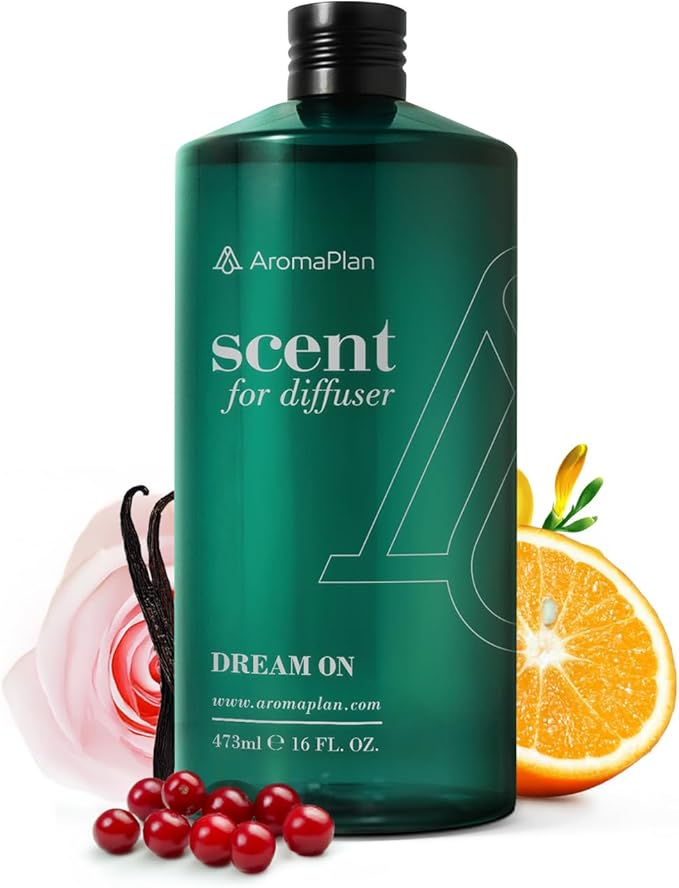 Aromaplan Hotel Scents Dream On 16 Fl Oz (473ml), Home Luxury Aroma & Hotel Diffuser Oil- Hotel Diffuser Oil for Aromatherapy- USA Made, Bigger Bottle, Bolder Aroma & Longer Lasting-Ruum Studio Home