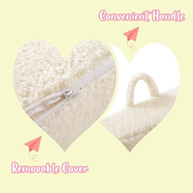 Kids Snuggly-Soft Sherpa Chair, Cuddly Toddler Foam Chair for Boys and Girls, Cream-Ruum Studio Home