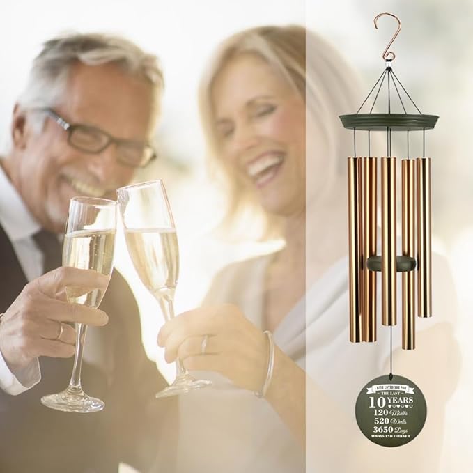 ASTARIN Personalized Wind Chimes for Anniversary, Customized Wedding, Anniversary Presents, Birthday Gifts for Loved One,Gifts for Couples, Gift for Wife, Gift for Her-Ruum Studio Home
