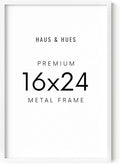 HAUS AND HUES 16x24 White Picture Frame - White 16x24 Frame Aluminum, Vertical & Horizontal Hanging, Shatterproof Plexiglass - Ideal for Home, Room, Office Decor (16x24 in, White)-Ruum Studio Home
