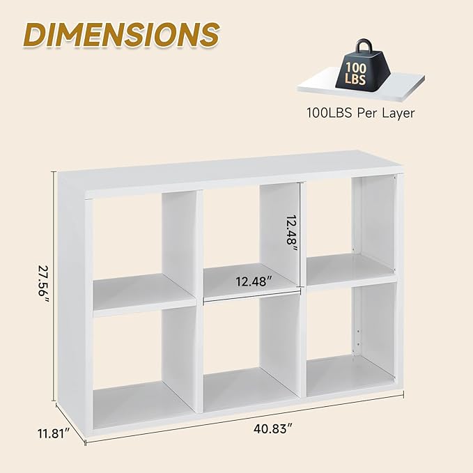 4 Cube Book Shelf - High-Strength Steel Cube Storage Organizer with Open Display Shelves for Living Room-Ruum Studio Home