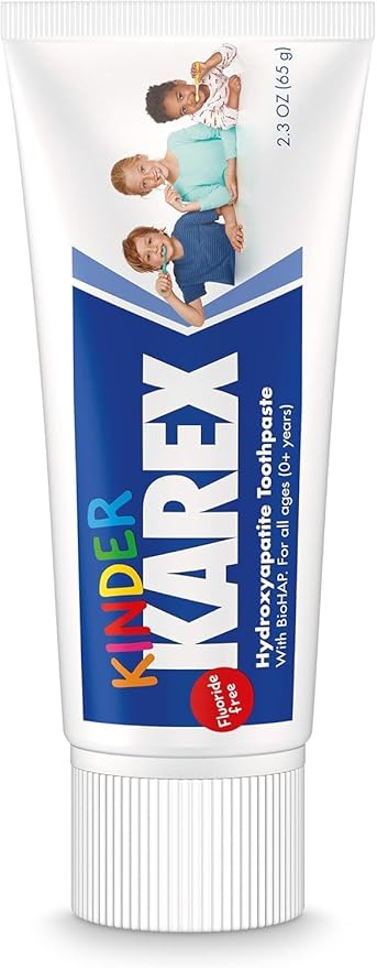 Kinder Karex Hydroxyapatite Kids Toddler Toothpaste 2.3 Ounce (Pack of 6), Fluoride Free-Ruum Studio Home