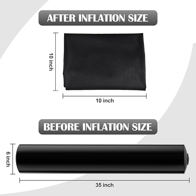 Inflatable Foam Roller for Physical Therapy, Back Pain, Muscle Massage, Deep Tissue and Leg Stretch, Back Roller with Adjustable Firmness for Travel, Exercise, Yoga, Pilates, Workout and Gym 36" x 6"-Ruum Studio Home