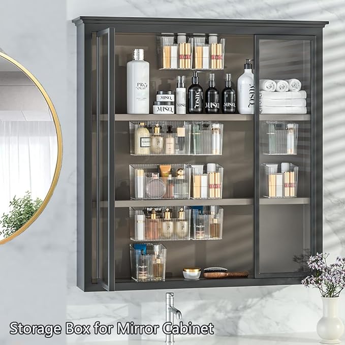 2 Piece Cabinet Door Organizer,Self Adhesive Kitchen Cabinet Organizer,Cabinet Door Storage Box for Bathroom/Kitchen/Living room,Storage shelf rv must haves. (Large+Small)-Ruum Studio Home