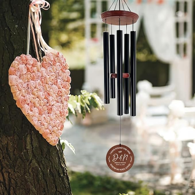 ASTARIN Personalized Wind Chimes Outdoor Deep Tone,35'' Customized Memorial WindChimes for Loss of Loved One,Melody Wind Chime Unique as Sympathy Gift,Home Décor for Garden-Ruum Studio Home