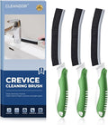 Crevice Cleaning Brushes, Scrub Brush for Hard to Reach Small Space, Home Essentials, Cleaning Supplies, Cleaning Tools for Household Use, Bathroom, Shower, Kitchen, Toilet, Window (3, Green)-Ruum Studio Home