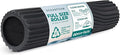 Oceanfoam Tidal Roller - Charcoal - Muscle Massage Foam Roller for Back Pain & Stretching - Firm and Ergonomic Wide Wave Textured - Yoga, Athletics, & Wellness - Full Size, 20" x 5"-Ruum Studio Home