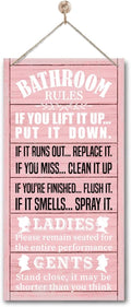 Rustic Bathroom Decor, Western Bathroom Decor, Funny Bathroom Signs Wall Decor, Bathroom Decor, Farmhouse Bathroom Decor, Country Bathroom Decor, Bathroom Signs, Bathroom Rules Wall Décor F1-Ruum Studio Home